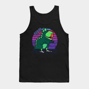 Vaporwave Green Indian Ringneck Dinosaur Tank Top